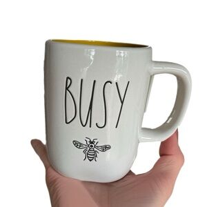 RAE DUNN Artisan Collection BUSY Bee Large Oversized Coffee Mug Ceramic Cup